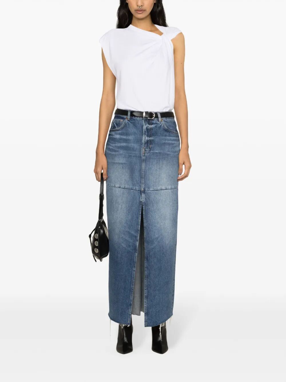 ISABEL MARANT Isabel Marant Women Nayda Knot-Detail Asymmetric T-Shirt