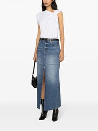 ISABEL MARANT Isabel Marant Women Nayda Knot-Detail Asymmetric T-Shirt