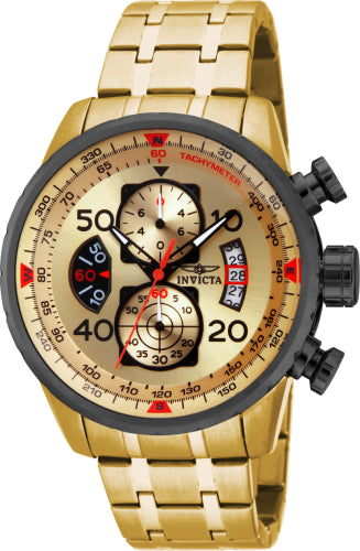 Invicta Men's Aviator Gold Dial Watch - 17205