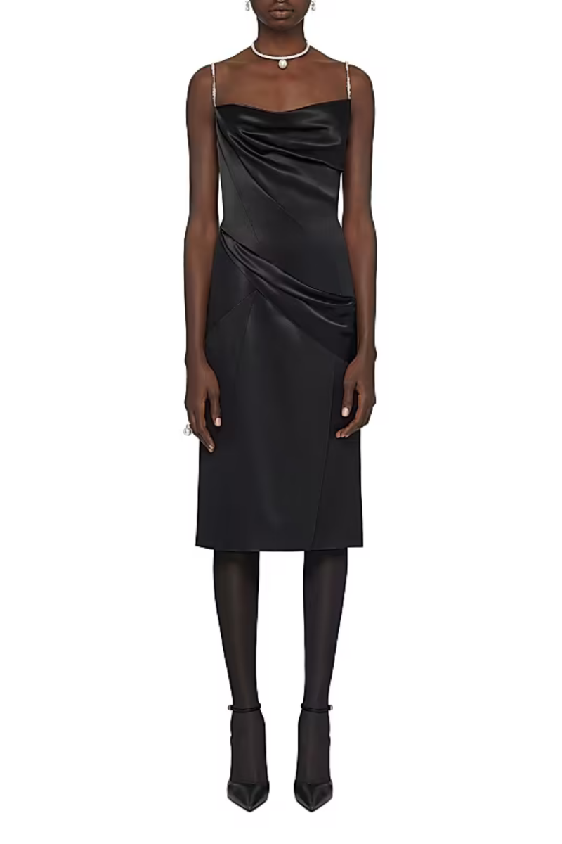 Givenchy Dress With Pearls And Straps_Black