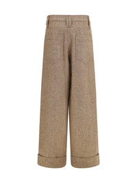 Brunello Cucinelli Women Tailored Wool-Blend Pants