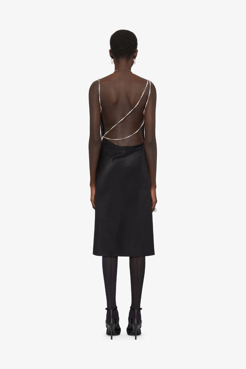 Givenchy Dress With Pearls And Straps_Black