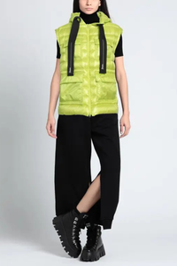 Herno Women Vest Pi001657D-12017 Giallo Fluo