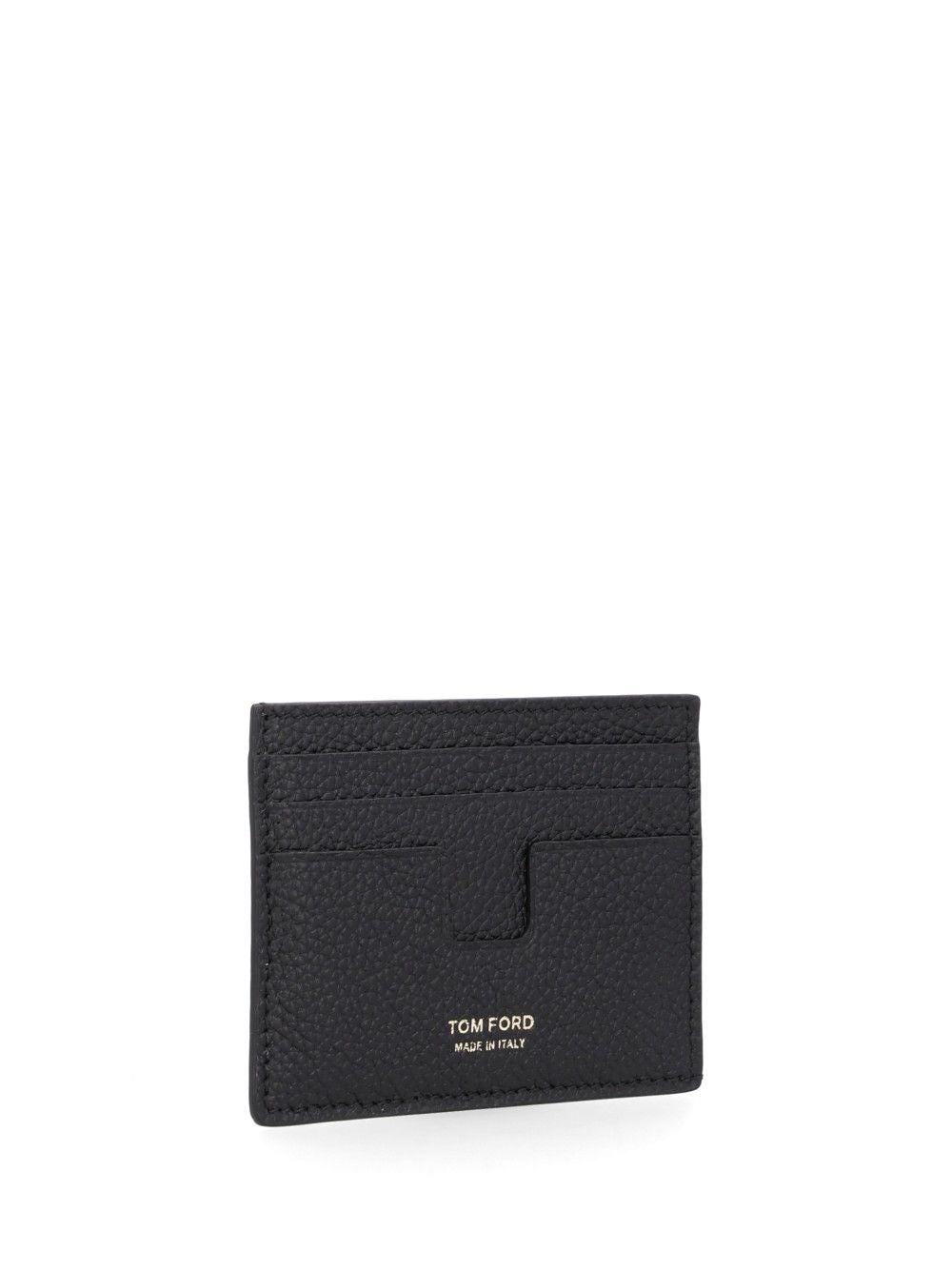 Tom Ford Tom Ford Men T Line Grained Leather Card Holder