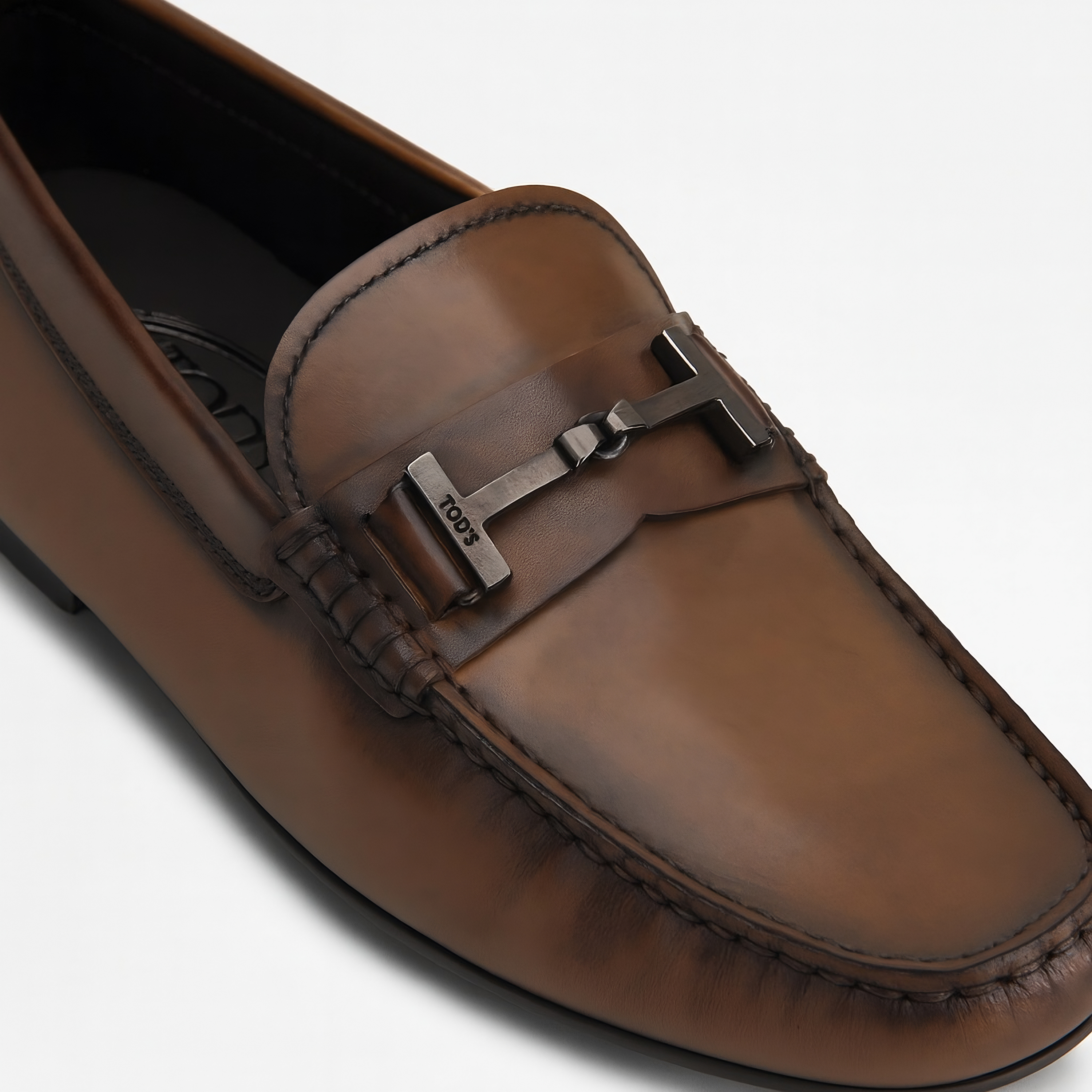 Tods Leather Double T Buckle Gommino Driving Shoes