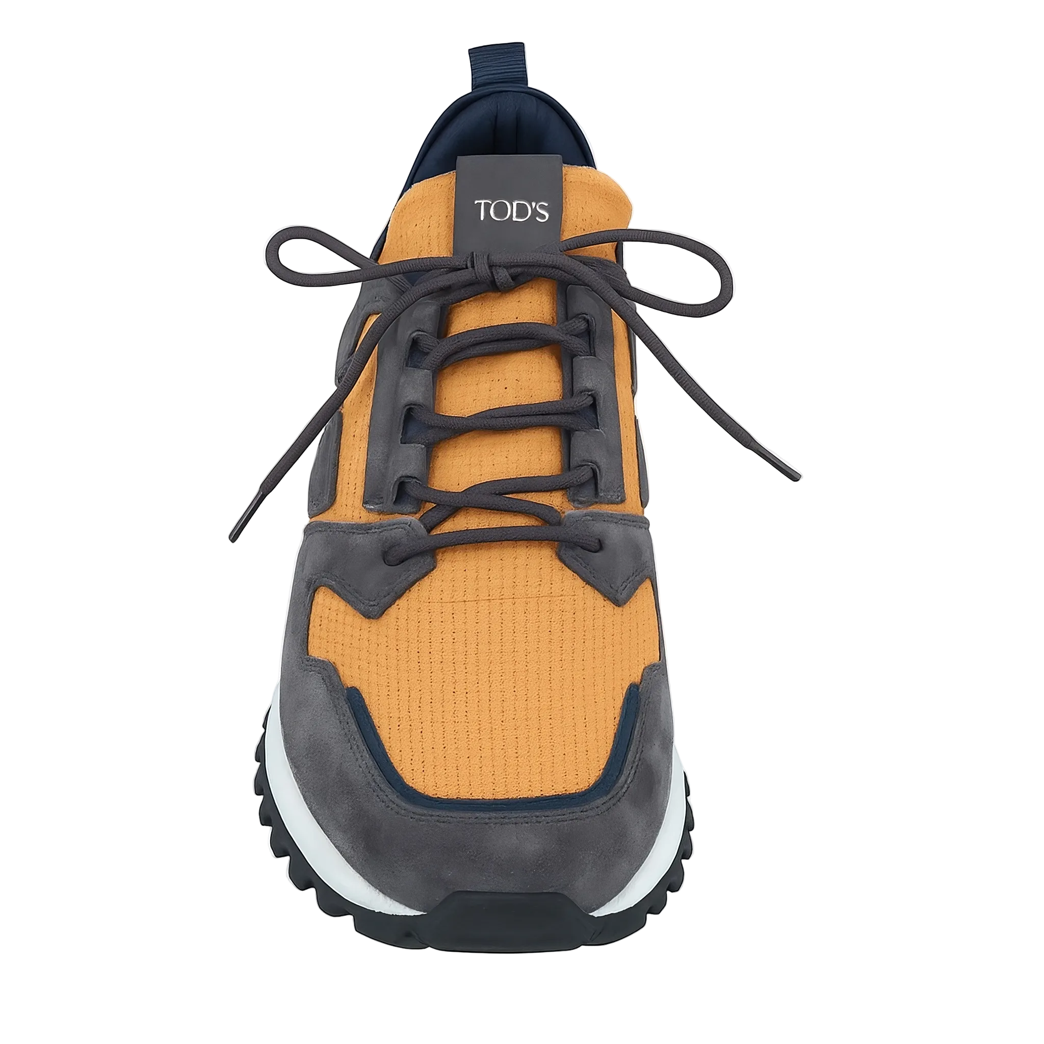 Tods Mens Suede and Mesh Low-Top Sneakers with Contrast Panels