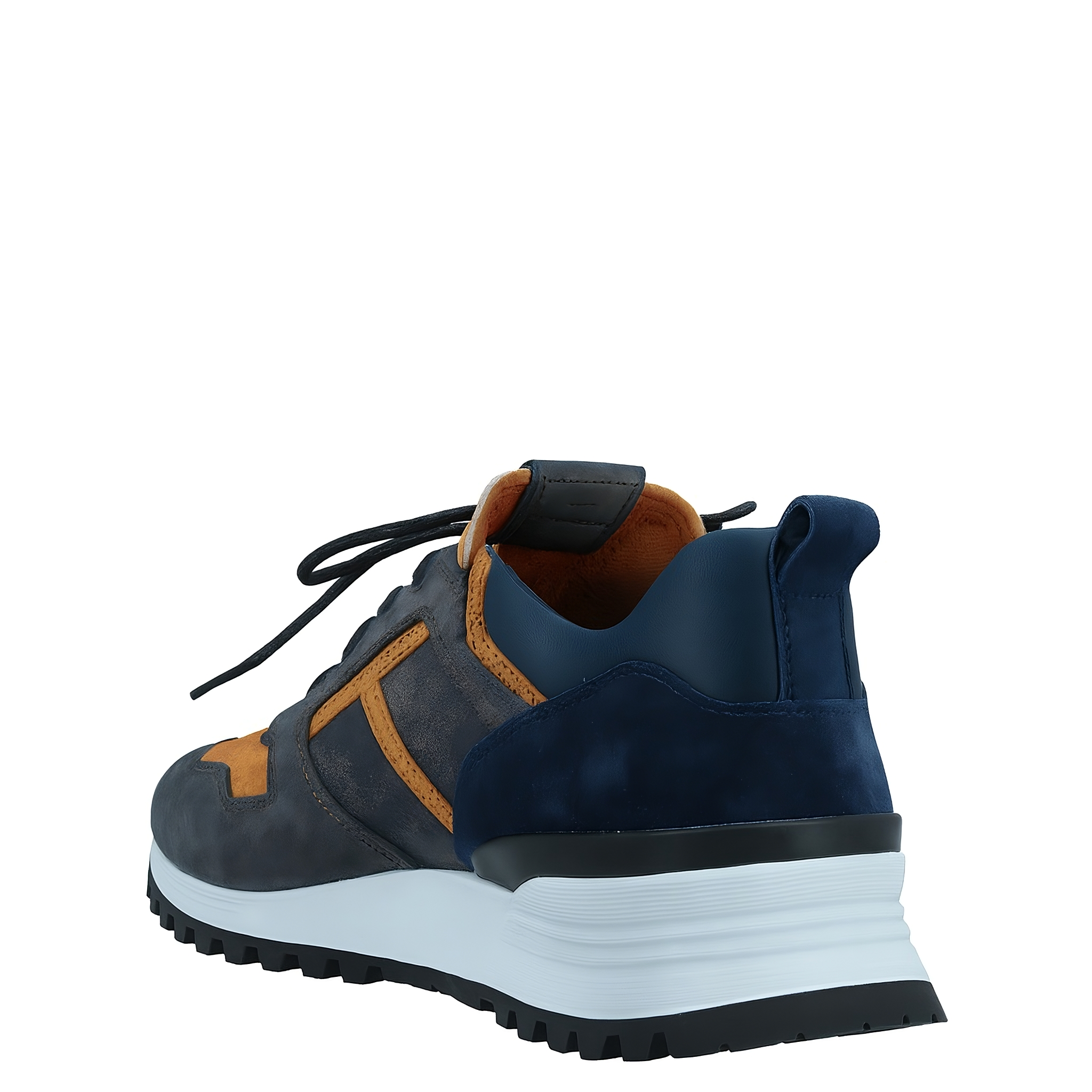 Tods Mens Suede and Mesh Low-Top Sneakers with Contrast Panels