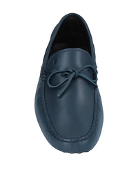 Tods Blue Leather Lace-Up Gommino Driving Shoes