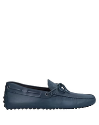 Tods Blue Leather Lace-Up Gommino Driving Shoes