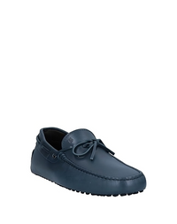 Tods Blue Leather Lace-Up Gommino Driving Shoes