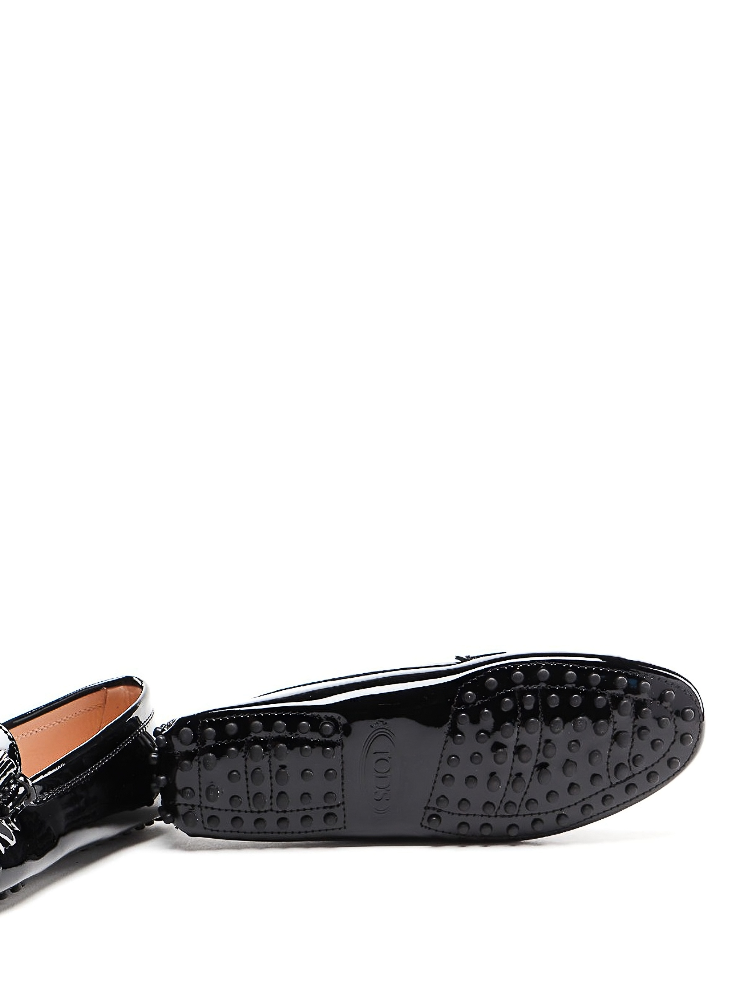 Tods Patent Leather Bit-Detail Gommino Driving Shoes in Black