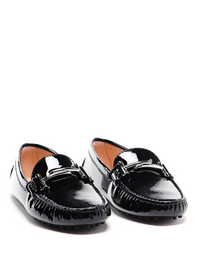 Tods Patent Leather Bit-Detail Gommino Driving Shoes in Black