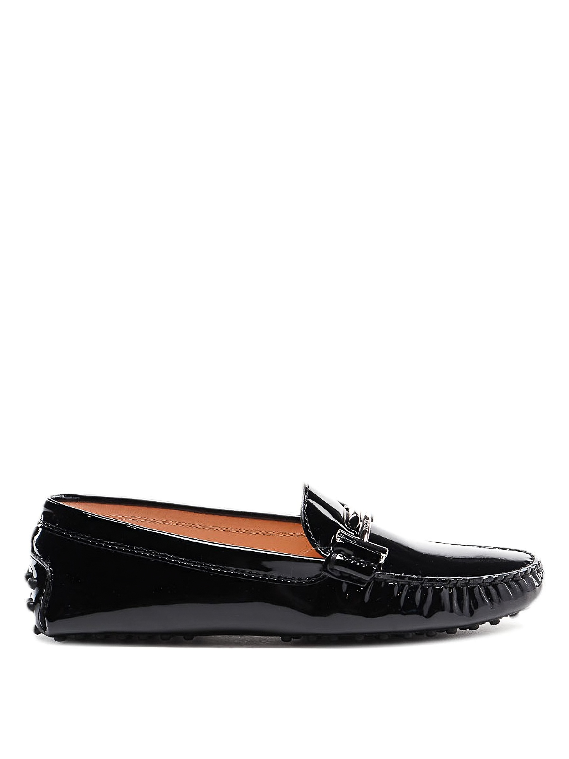 Tods Patent Leather Bit-Detail Gommino Driving Shoes in Black
