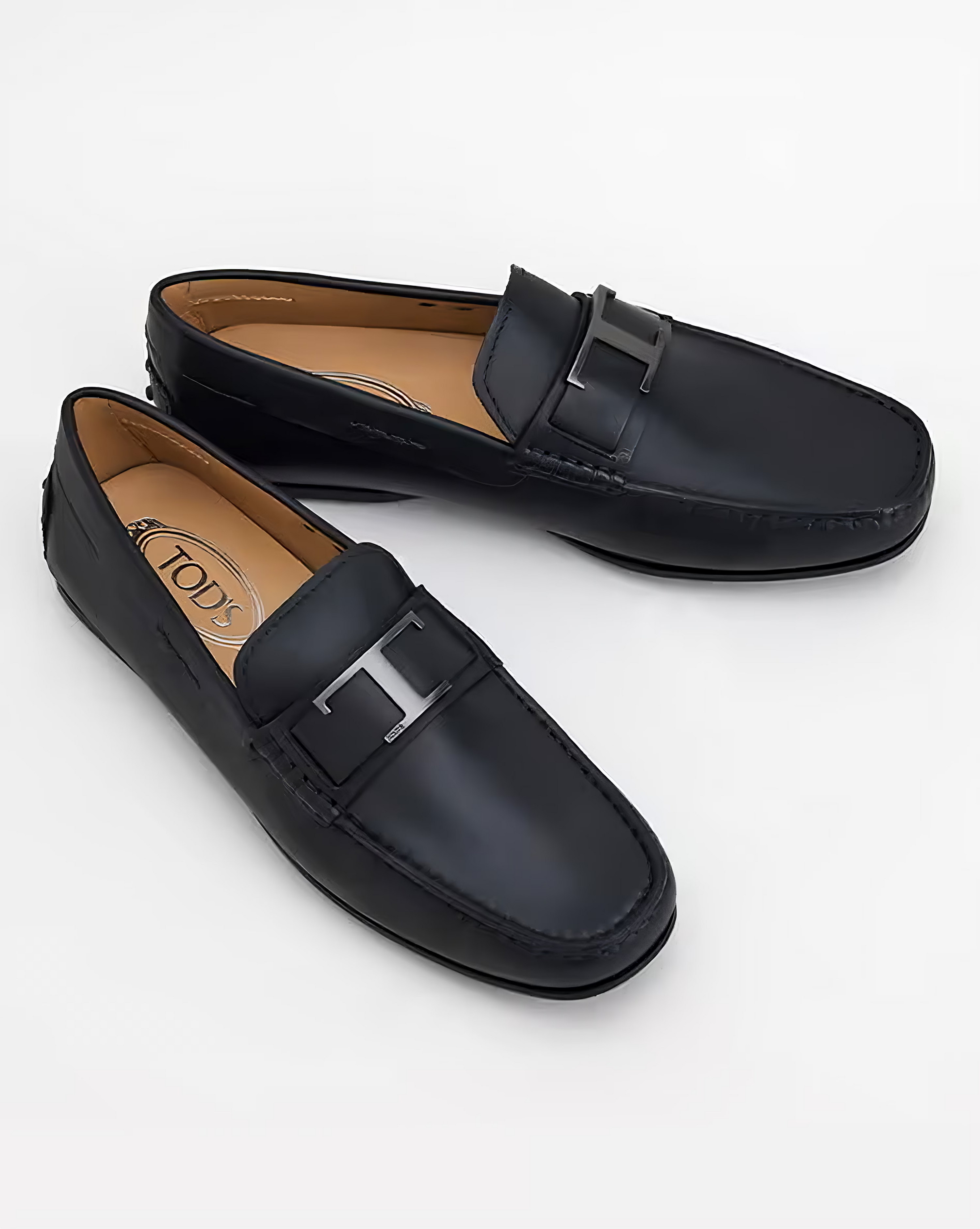 Tods Leather T-Buckle Driving Loafers
