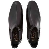 Tods Polished Leather Chelsea Boots with Gommino Sole