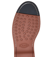 Tods Smooth Leather Penny Loafers with Contrast Stitching