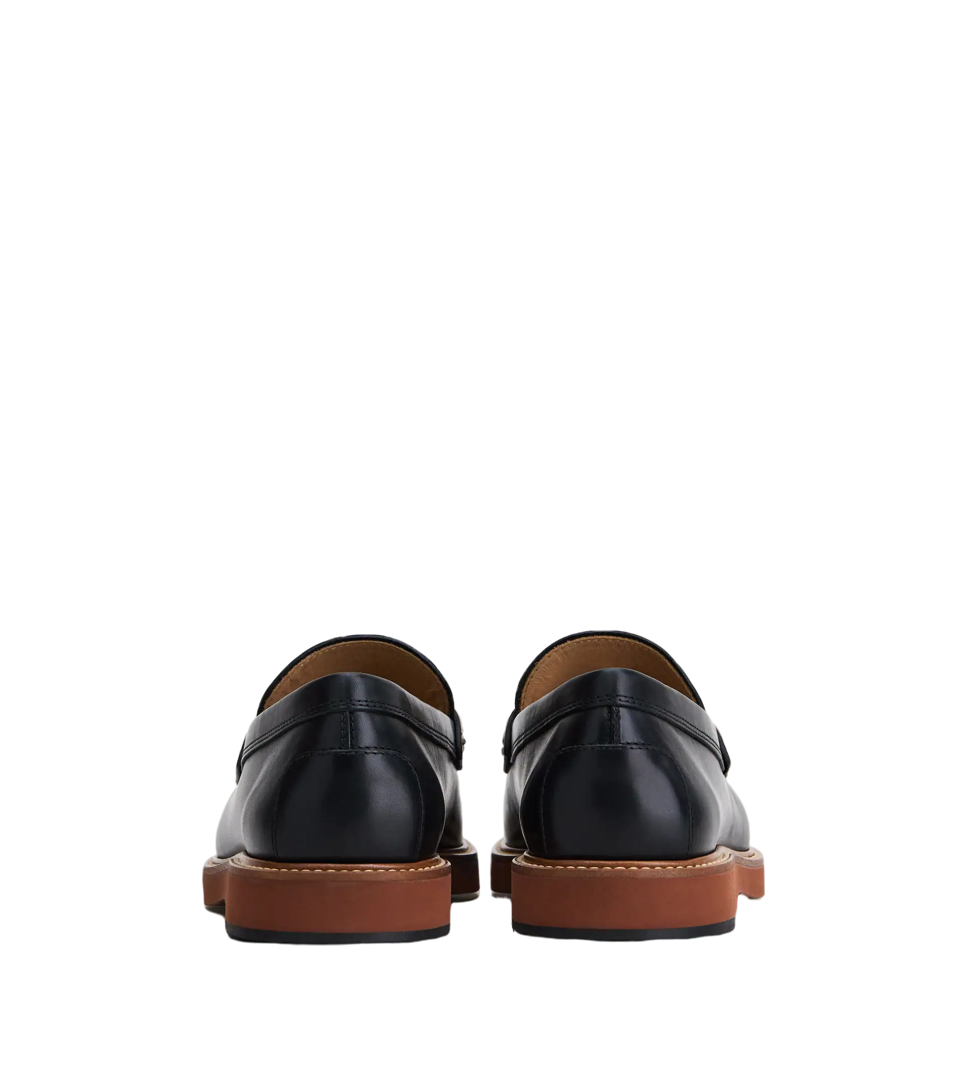 Tods Smooth Leather Penny Loafers with Contrast Stitching