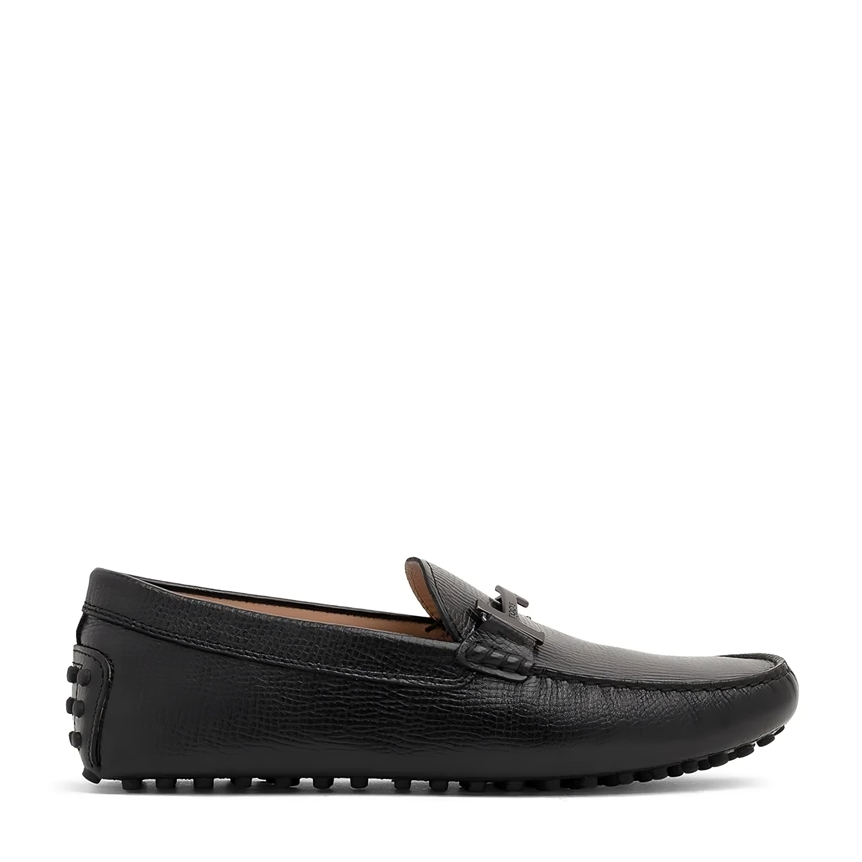 Tods Pebbled Leather Gommino Driving Shoes Black
