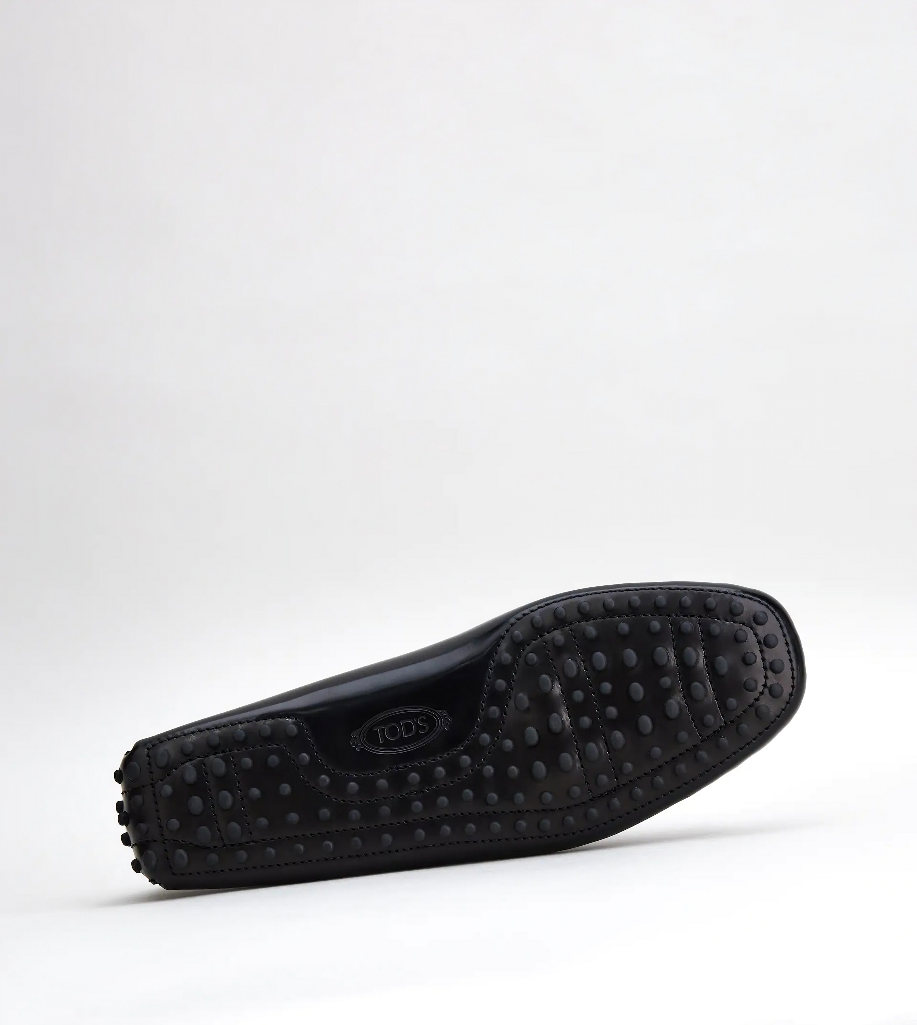 Tods Polished Leather Gommino Buckle Loafers