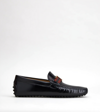 Tods Polished Leather Gommino Buckle Loafers
