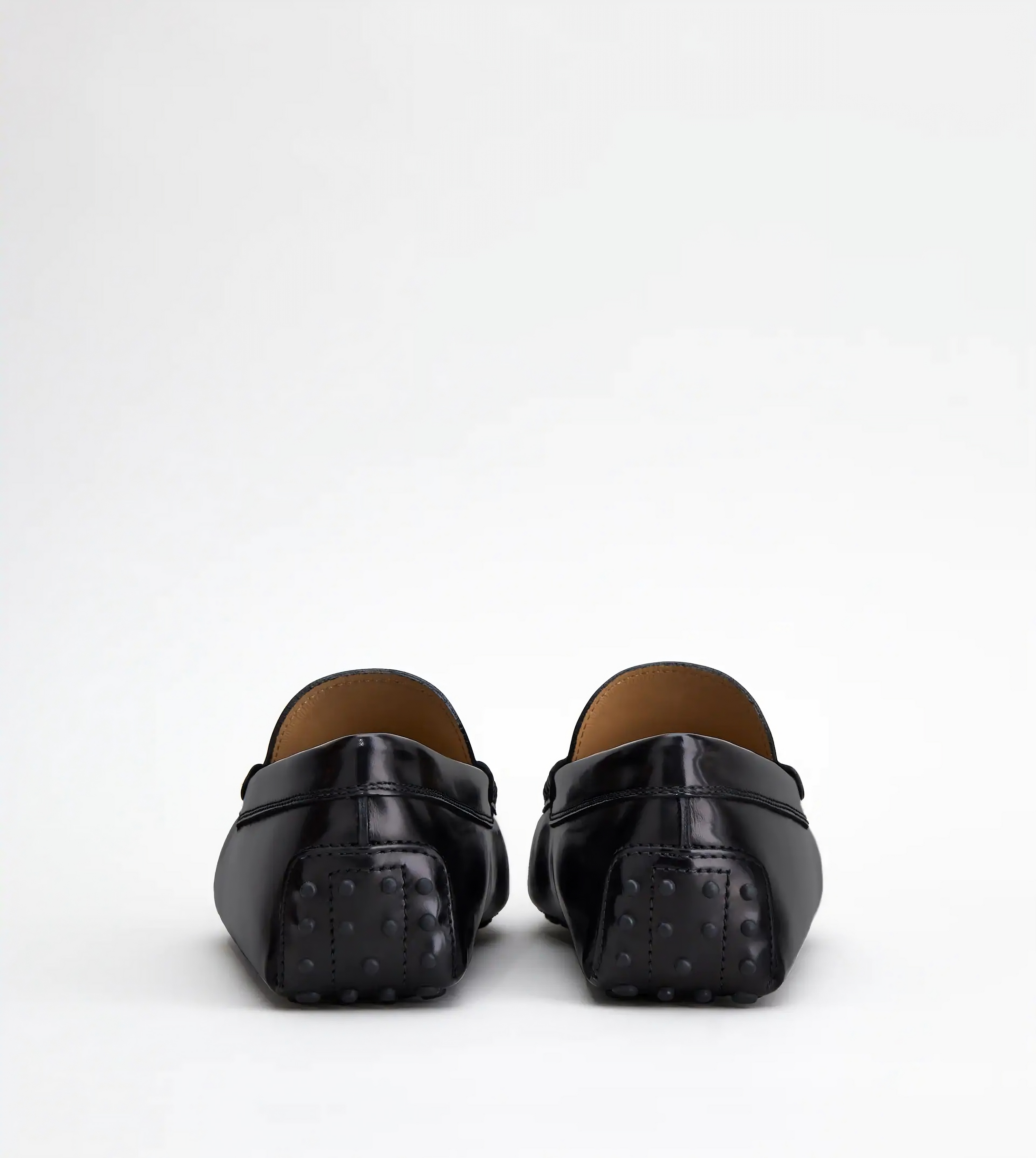 Tods Polished Leather Gommino Buckle Loafers