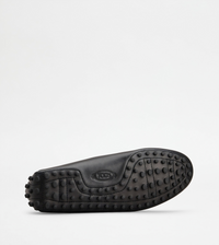 Tods Black Leather Gommino Driving Shoes