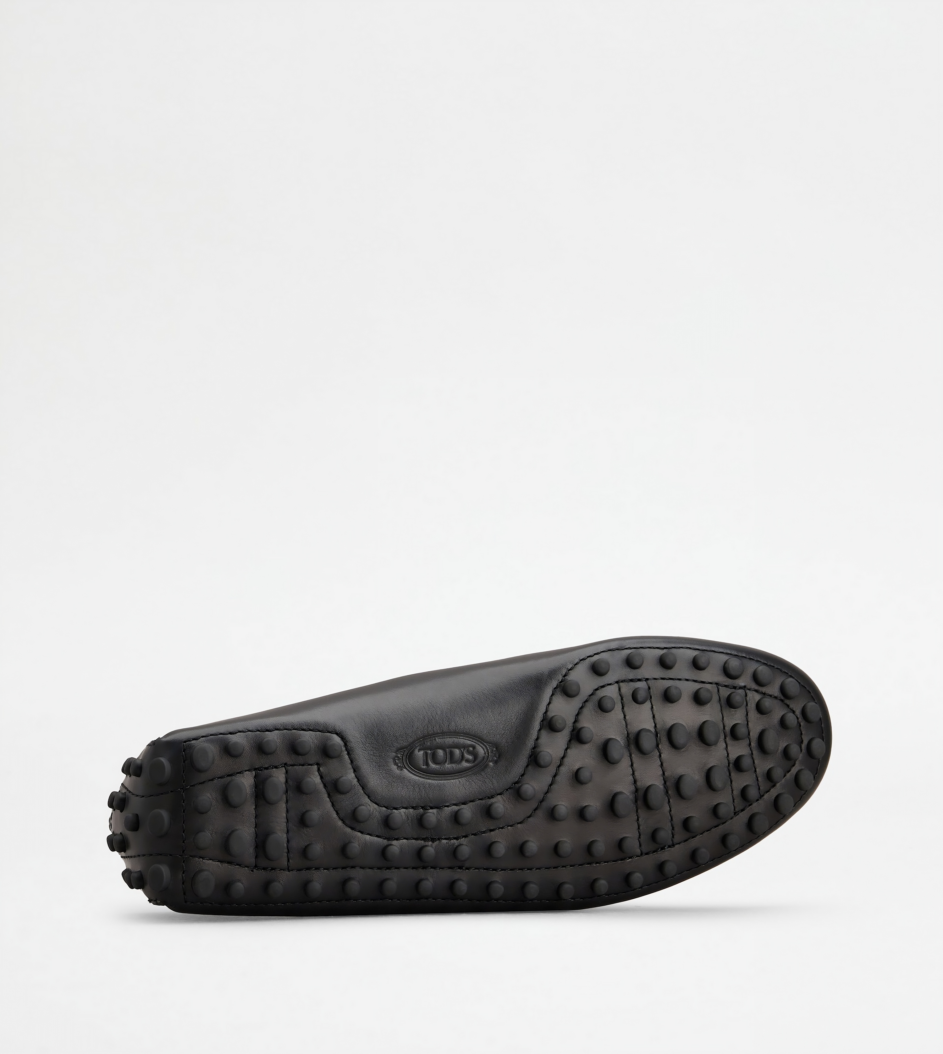 Tods Black Leather Gommino Driving Shoes