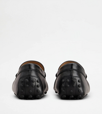 Tods Black Leather Gommino Driving Shoes