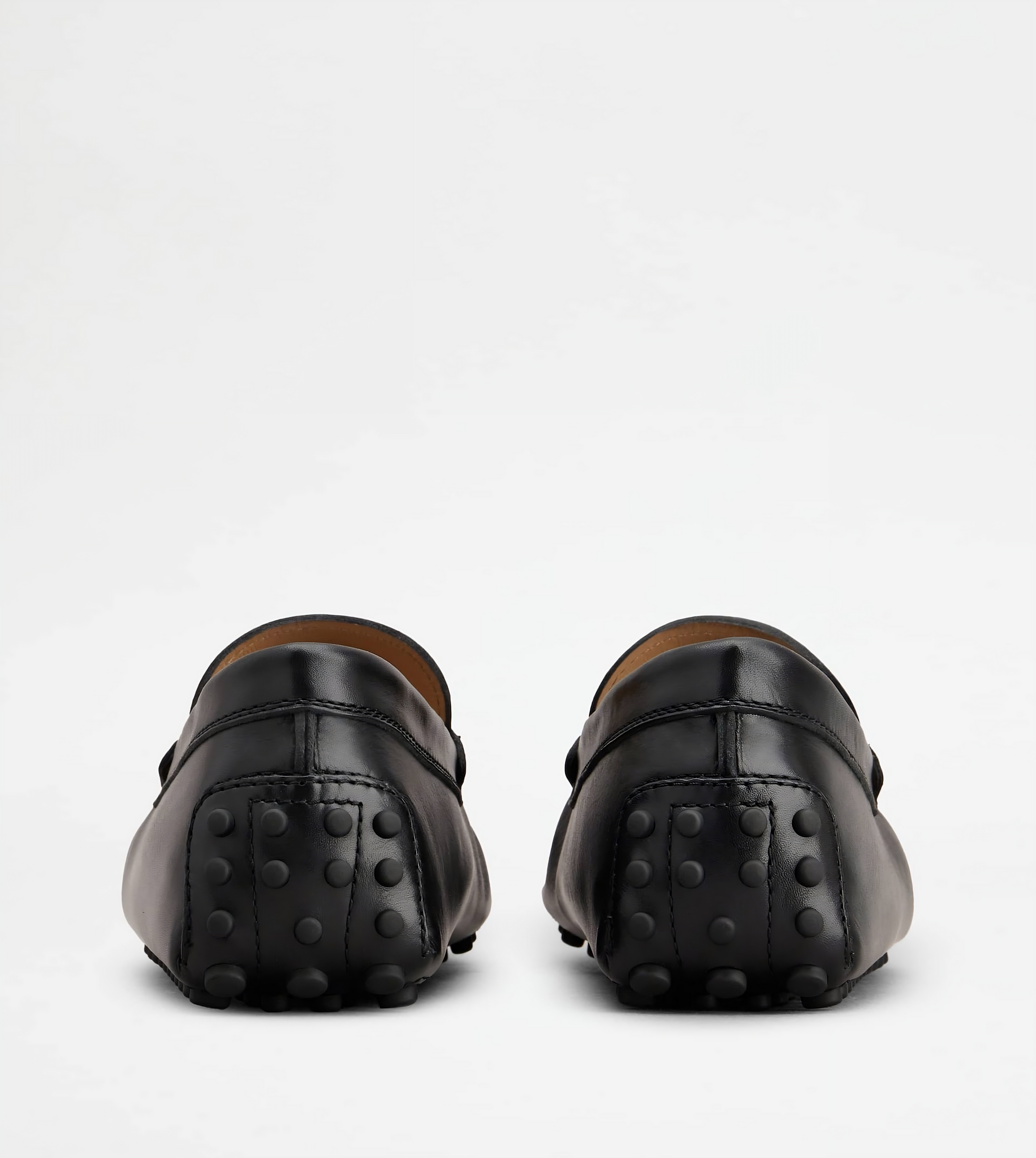 Tods Black Leather Gommino Driving Shoes