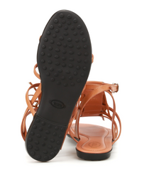 Tod's Women’s Brown Fringed Leather Sandals