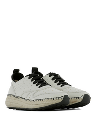 Tods Perforated Leather Low-Top Sneakers Espadrille Sole White Black