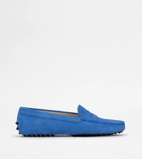Tods Suede Gommino Driving Shoes Blue
