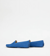 Tods Suede Gommino Driving Shoes Blue