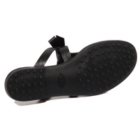 Tod's Women's Black Leather Sandals