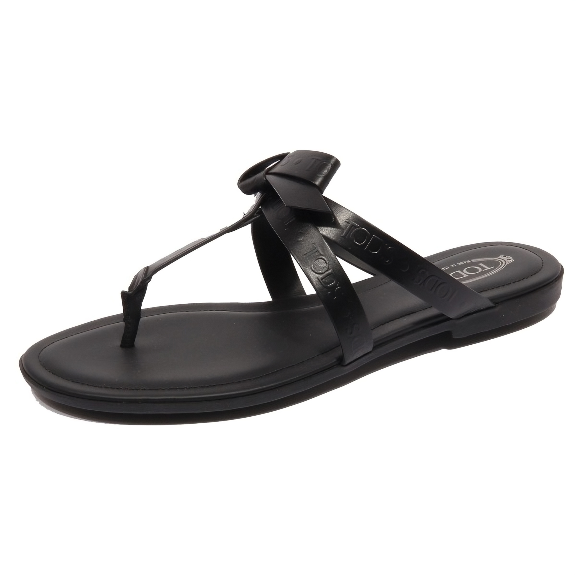 Tod's Women's Black Leather Sandals