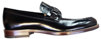 Tods Polished Leather Buckle Loafers Black