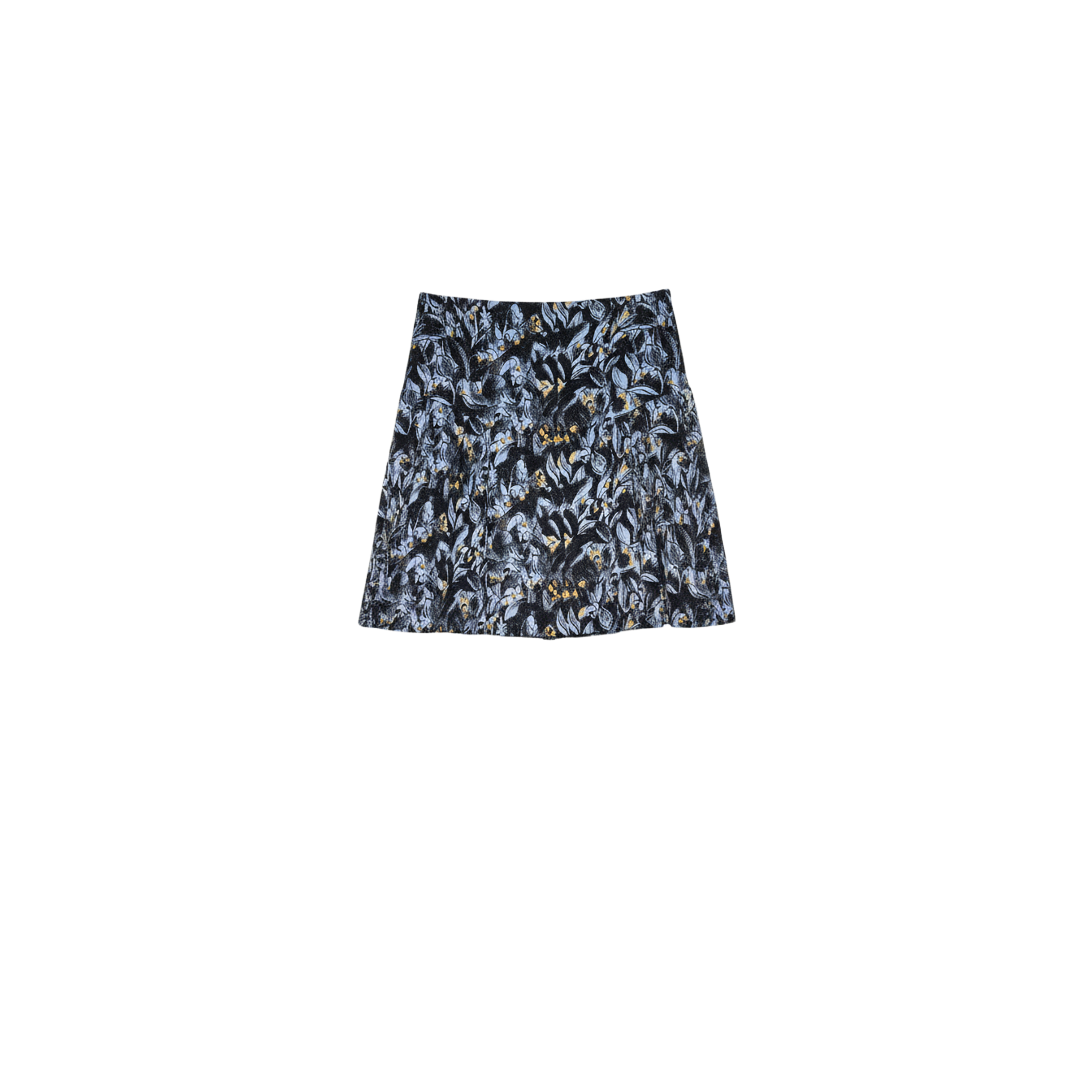 DIOR Brushstroke Floral Print Flared Mini Skirt