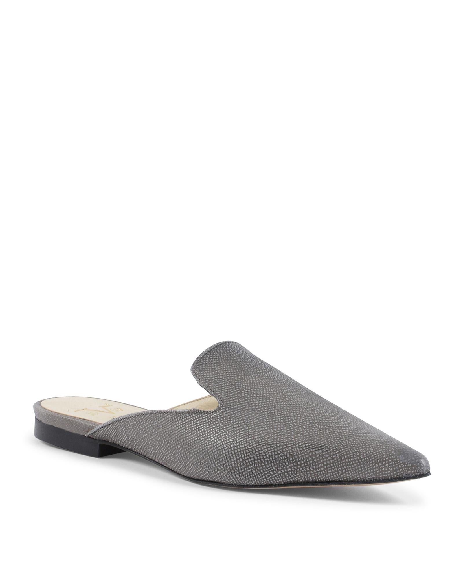 19V69 ITALIA by VERSACE 19.69 ABBIGLIAMENTO SPORTIVO S.R.L. Pointedtoe Mules Leather Casual Shoes Women Grey Sandals