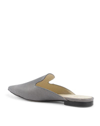 19V69 ITALIA by VERSACE 19.69 ABBIGLIAMENTO SPORTIVO S.R.L. Pointedtoe Mules Leather Casual Shoes Women Grey Sandals