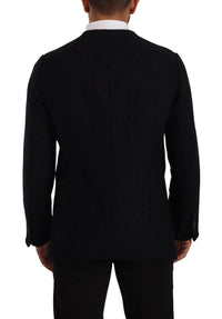 Dolce & Gabbana Gray Alpaca Button Down Men Coat Men's Jacket
