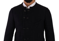 Dolce & Gabbana Gray Alpaca Button Down Men Coat Men's Jacket