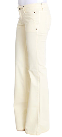 Costume National White Cotton Stretch Flare Women's Jeans