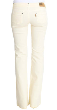 Costume National White Cotton Stretch Flare Women's Jeans
