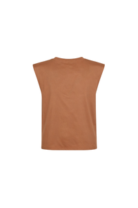 Valentino Garavani Valentino Garavani Padded-Shoulder Cotton Top Beige 4B3Mg22M8Gg_0Bg