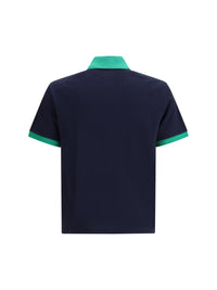 Versace Men Polo In Cotton Piqué With Embroidery