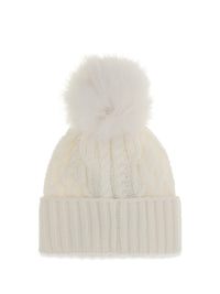Moncler Women Wool And Cashmere Beanie With Pom-Pom