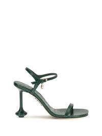 Loewe Women Toy Crocodile-Embossed Leather Sandals