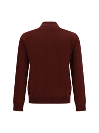 Valentino Men Long-Sleeve Wool Polo With Vlogo