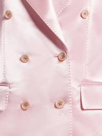 Tom Ford Silk Satin Double-Breasted Blazer Pink