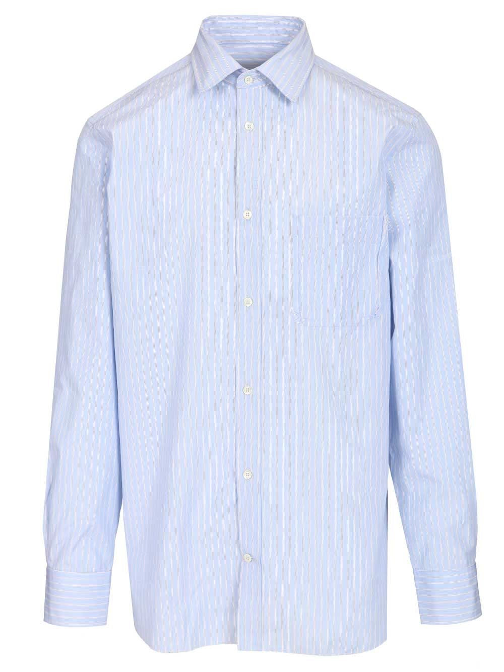 Maison Margiela Men Tailored Striped Cotton Shirt